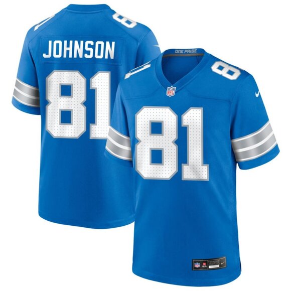 Mens Youths Kids Womens Calvin Johnson Blue Stitched Jersey Vapor